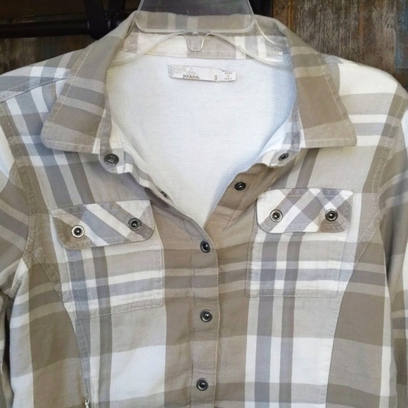 prAna Thermal Lined Flannel Shacket Top - Women's Small - Picture 2 of 7